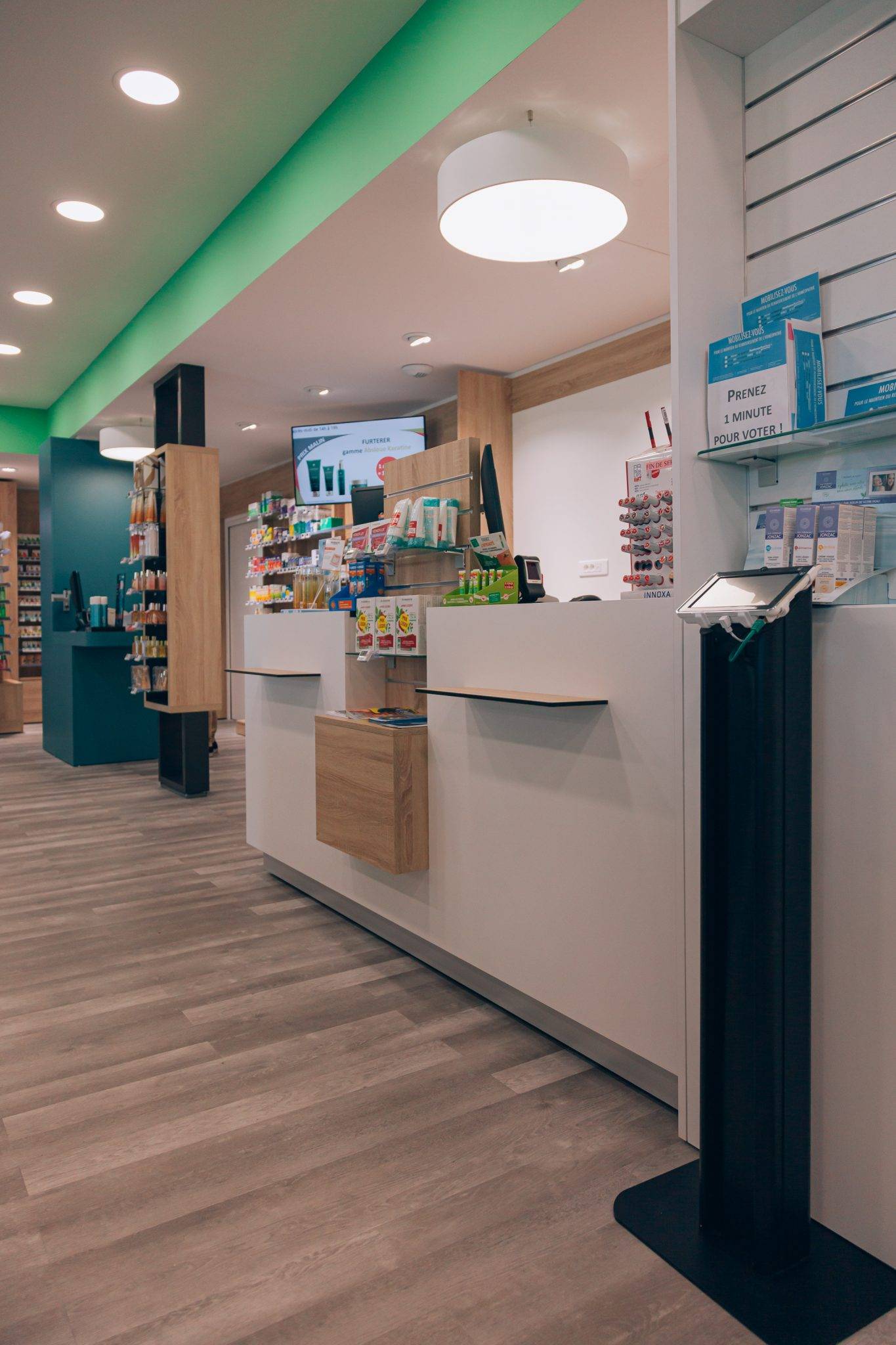 comptoir de pharmacie