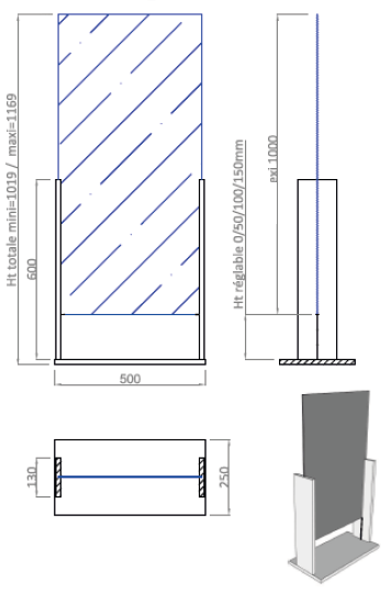 paravirus®-verre-hauteur-reglable