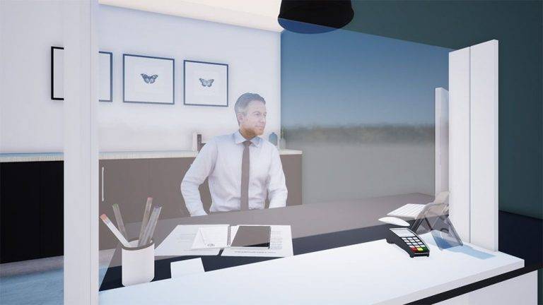 vitre-de-protection-verre-trempe-patients-docteurs