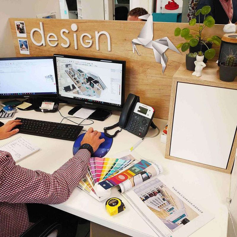 Réalisation 3D de l'atelier design